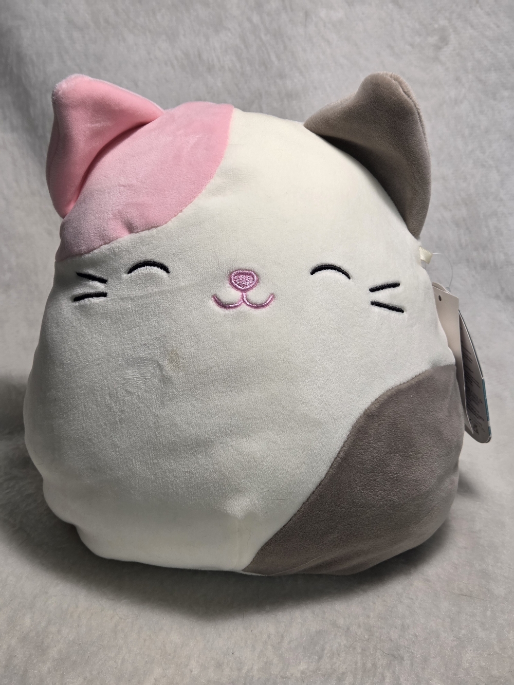 KARINA Squishmallows 7.5" Pink Grey Crean Calico Cat Stuffed Toy